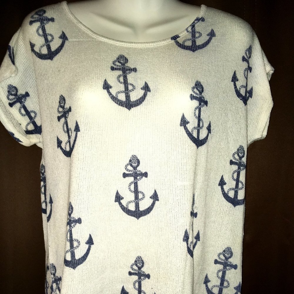 Blue Planet "Anchor" Knit Top